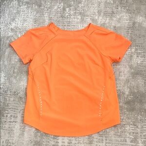 Lululemon Athletica Orange Fitted Short Sleeve T-Shirt